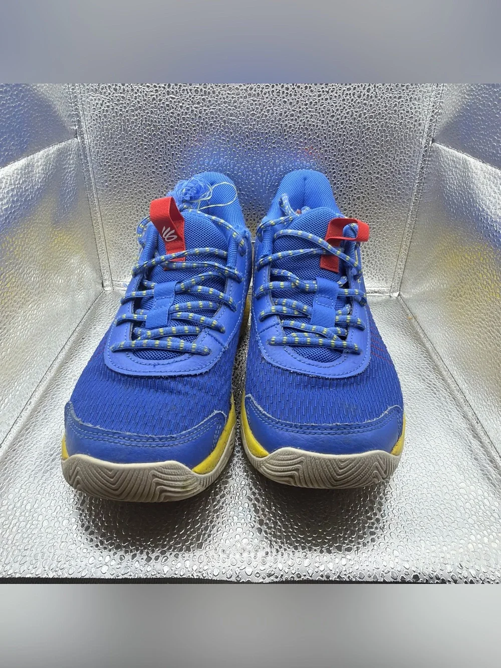 Under Armour Curry 3Z7 Blue Yellow White Basketball Shoes